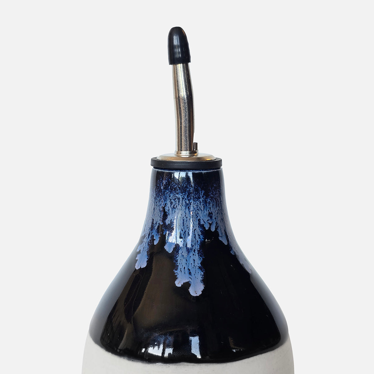 Black and Electric Blue Olive Oil/Vinegar Pourer