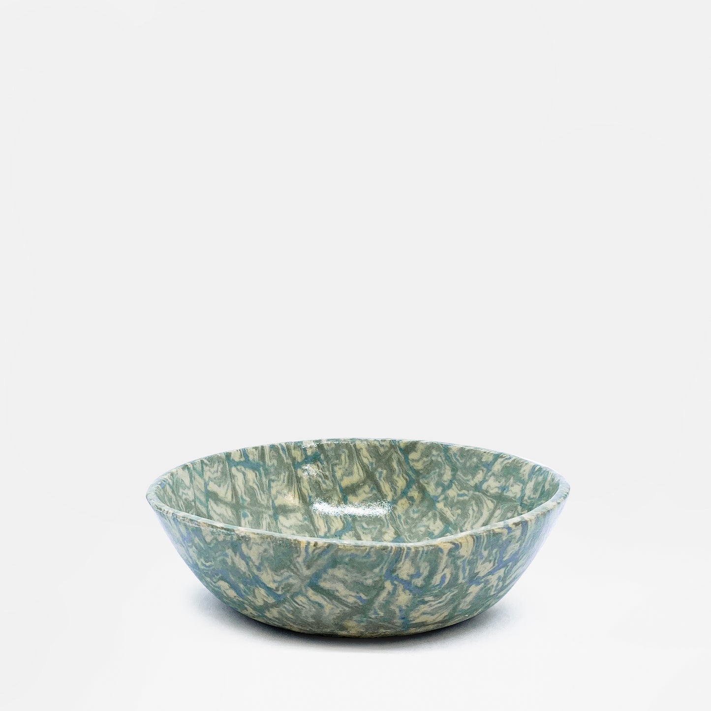 Handmade Nerikomi Stoneware Square Pattern Bowl