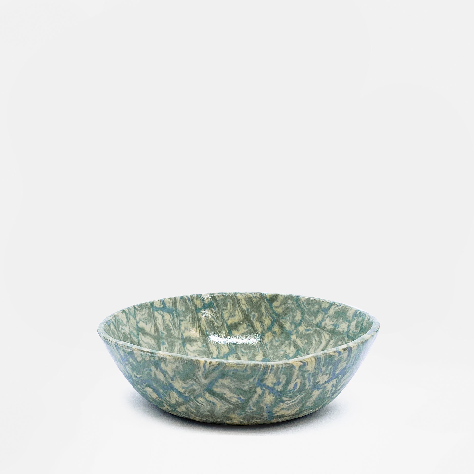 Handmade Nerikomi Stoneware Square Pattern Bowl