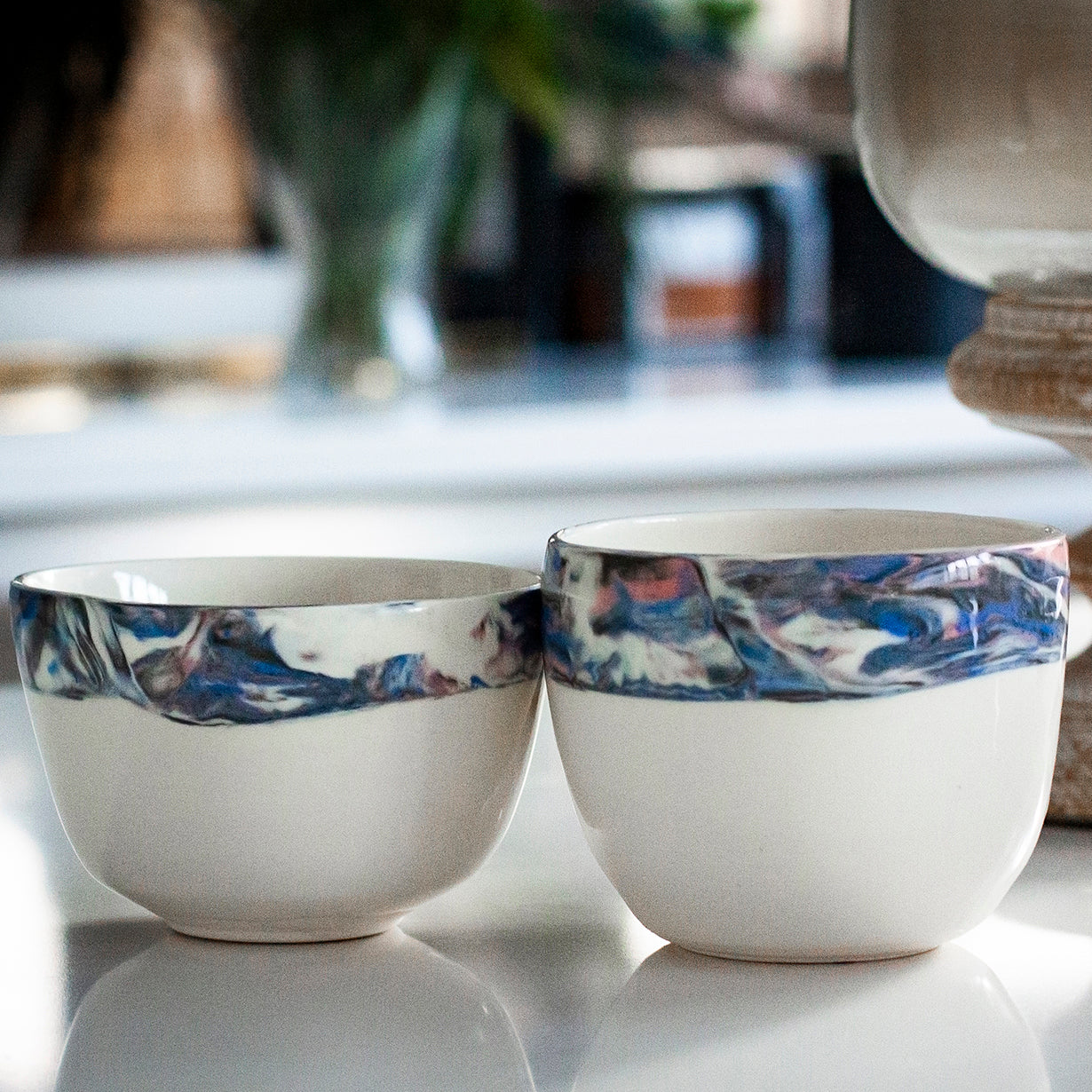 Handmade Nerikomi Porcelain Cup